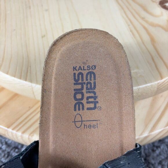 Kalso Earth Sandals March Womens Size 6 Stone Bead Cork Negative Heel Slingback - Picture 6 of 9